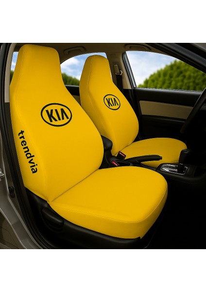 Sarı Kıa Uyumlu Ön Arka Koltuk Kılıfı – Penye Kumaş Oto Servis Kılıfı Takımı