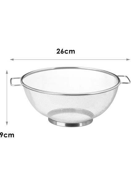 26 cm Süzgeç - Makarna Süzgeci Pirinç Meyve Süzgeci 304 Paslanmaz Çelik 721940 modelleri
