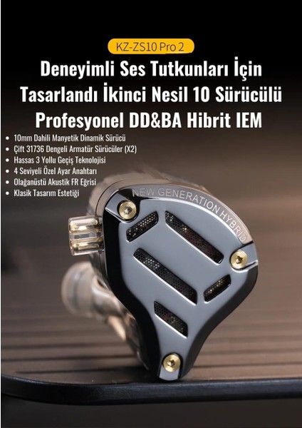 Kz ZS10 Pro 2 Kulak Içi Kulaklık 4ba+1dd Mikrofonlu fiyatları