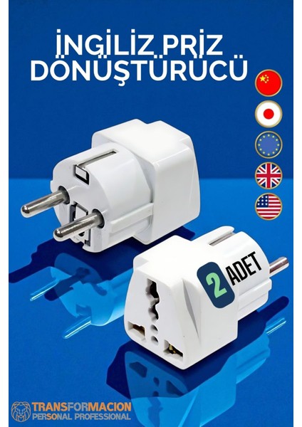Ingiliz ve Amerikan Fişi Dönüştürücü - Priz Dönüştürücü 2 Adet 721943 fiyatları