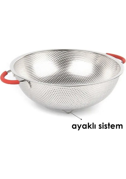 22 cm Kevgir Yuvarlak Süzgeç Profesyonel 304 Paslanmaz Çelik 721932 modelleri