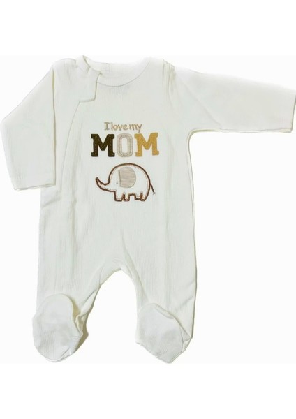 My Baby Kumsal % 100 Coton 10 Lu Hastane Çıkışı Yeni Sevimli Balonlu Fil Desenli ekru 10066