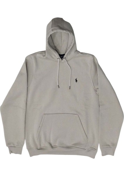 Erkek Kapüşonlu Bağcıklı Kanguru Cepli Taş Rengi Sweatshirt Esk-Plb fırsatları