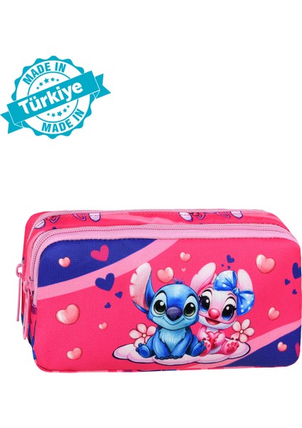 Waddell Lisanslı Stiç Koala Baskılı Desenli Mor-Pembe 2 Cepli Kalem Kutusu fiyatları