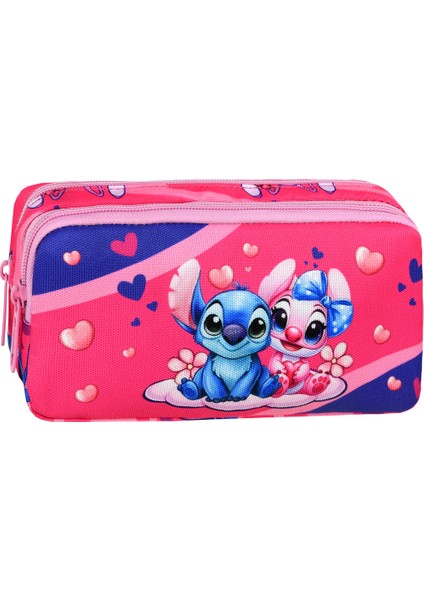 Waddell Lisanslı Stiç Koala Baskılı Desenli Mor-Pembe 2 Cepli Kalem Kutusu modelleri