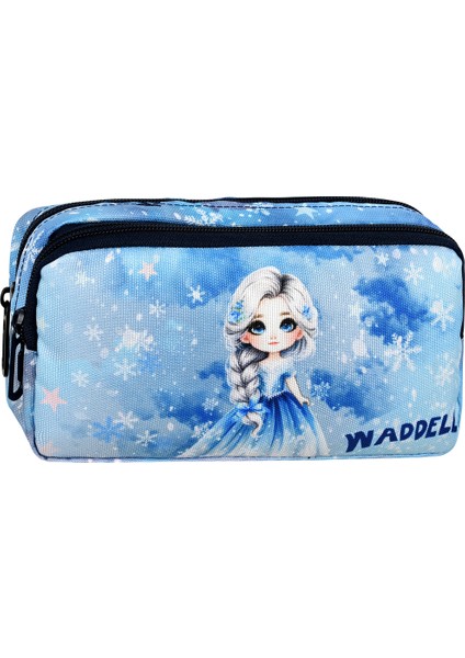 Waddell Lisanslı Buz Kız Elsa Temalı 2 Cepli Kalem Kutusu modelleri