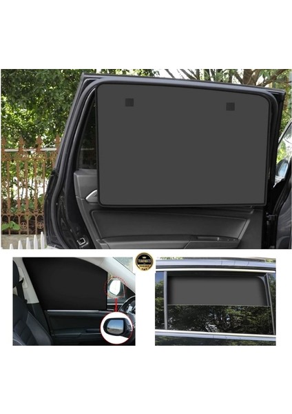 Toyota Hilux 2004-2005-2006-2007-2008-2009-2010-2011-2012-2013-2014-2015 Güneşlik Perde Ön/arka Cam Için Uygun. Ikili Paket. Cırtlı,katlanabilir,tam Gölge