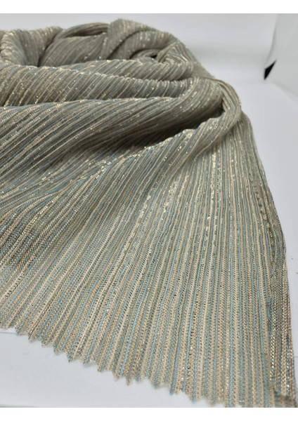 Simli Altın Renk Şal Model Saç Bandanası modelleri