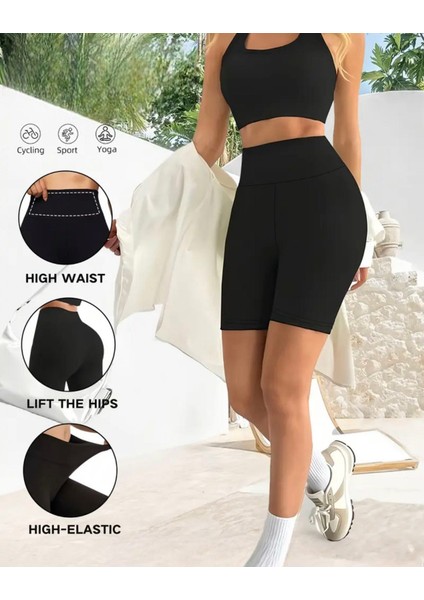 Kadın Tayt %95 Pamuk %5 Likrali Iç Göstermez Yoga - Gym fırsatları