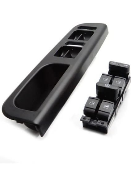 Vw Volkswagen Passat B5 1997-2000 Uyumlu Sol Ön Dörtlü Cam Açma Düğmesi ve Çerçevesi Siyah indirimleri