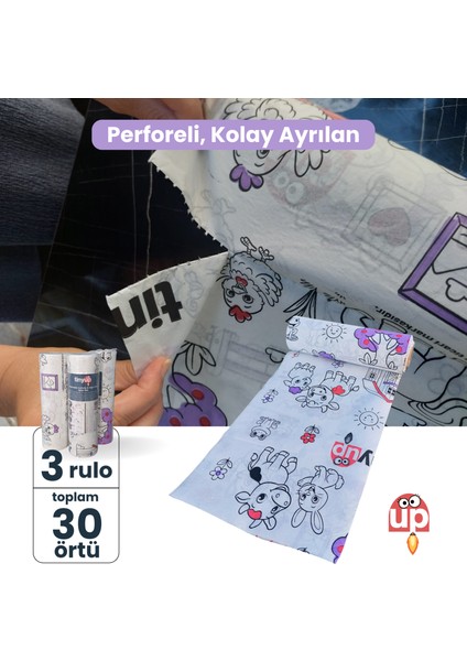 Tek Kullanımlık Mama Sandalyesi Altı & Aktivite Örtüsü - 100X120 cm – 30 Adet Sıçrama Koruyucu Matı