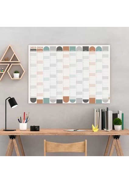 Eylül Başlangıç 2025-2026 Akademik Takvim, Boho Akademik Planlayıcı, Akademik Duvar Takvimi