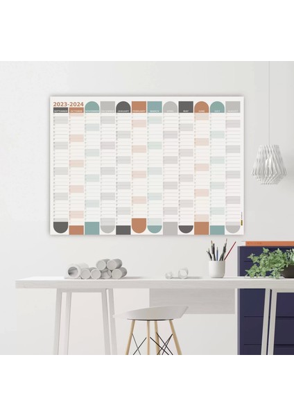 Eylül Başlangıç 2025-2026 Akademik Takvim, Boho Akademik Planlayıcı, Akademik Duvar Takvimi fırsatları