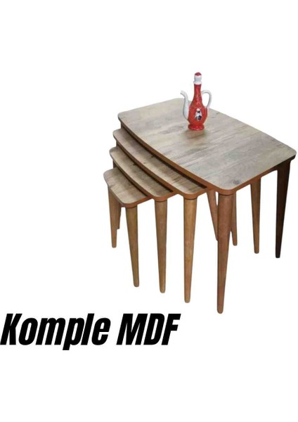 Zigon Sehpa komple MDF 4 lü zigon sehpa yan sehpa servis sehpası fiyatları