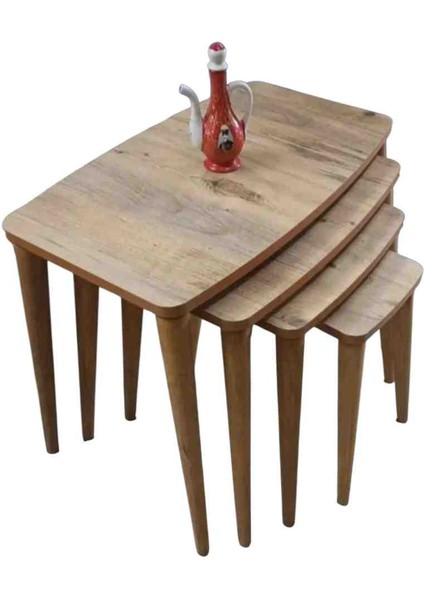 Zigon Sehpa komple MDF 4 lü zigon sehpa yan sehpa servis sehpası modelleri