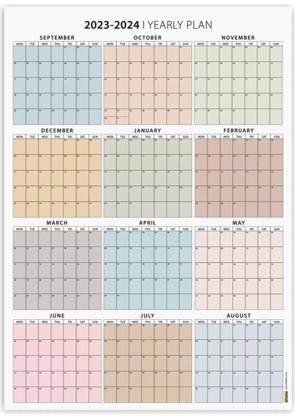 Eylül Başlangıç 2025 - 2026 Akademik Takvim, Akademik Planlayıcı Takvim, Duvar Takvimi indirimleri
