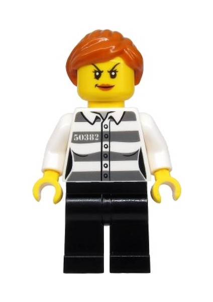 Minifigür - Police - Jail Prisoner 50382 Prison Stripes CTY1129