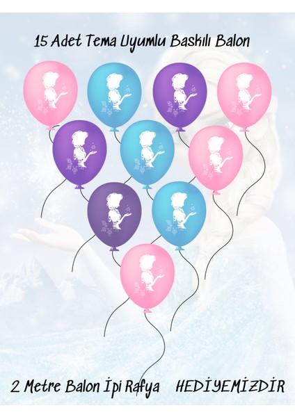 Baskılı Tema Uyumlu Doğum Günü Parti Balonu