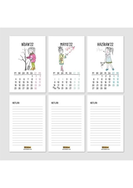 Mevsimsel 2026 Masa Takvimi Sevimli Kız Haftalık Planlayıcı Takvim Siyah modelleri