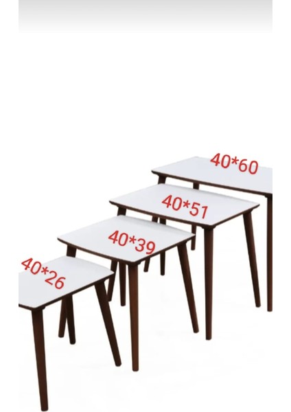 Zigon Sehpa komple MDF 4 lü zigon sehpa yan sehpa servis sehpası indirimleri