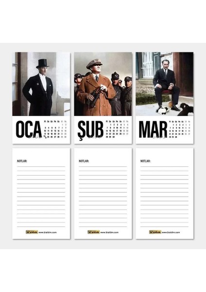 2026 Atatürk Takvimi Haftalık Planlayıcı Masa Takvimi Kırmızı fiyatları