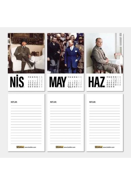 2026 Atatürk Takvimi Haftalık Planlayıcı Masa Takvimi Kırmızı modelleri