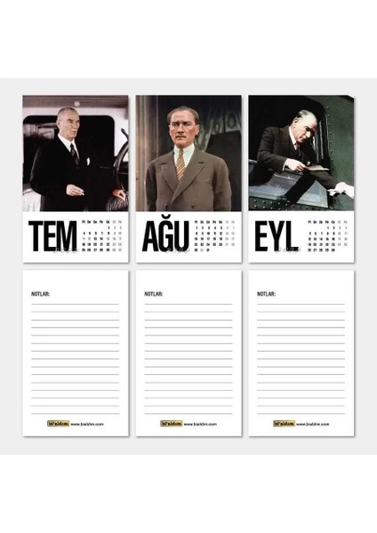 2026 Atatürk Takvimi Haftalık Planlayıcı Masa Takvimi Kırmızı fırsatları