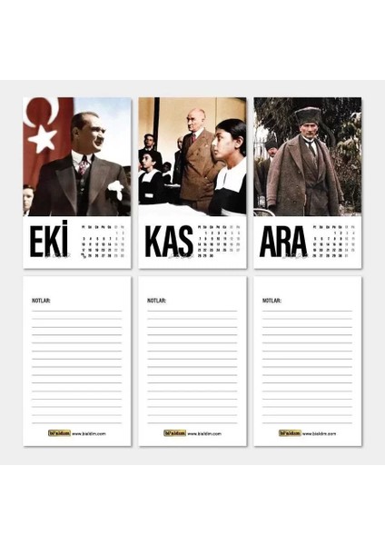 2026 Atatürk Takvimi Haftalık Planlayıcı Masa Takvimi Kırmızı indirimleri