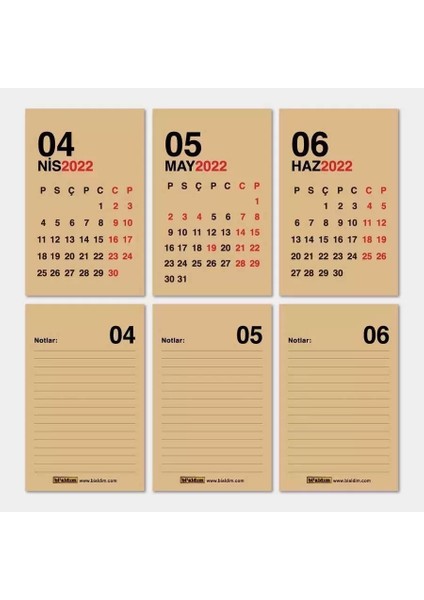 Haftalık Planlayıcı 2026 Masa Takvimi Siyah Kraft modelleri