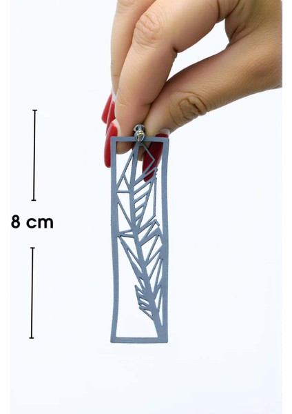 Beyaz Reflektörlü Kuş Tüyü Küpe, Bohemtasarım Lazer Kesim Küpe fiyatları
