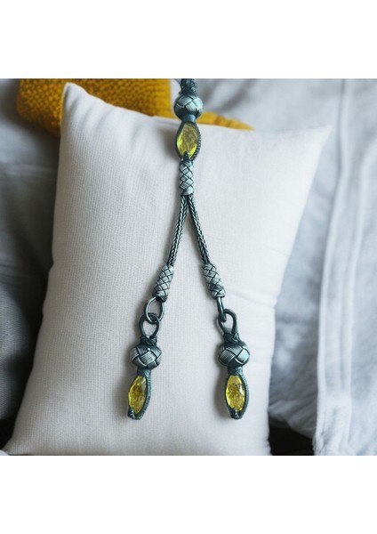 Damla Kehribar Kazaz Gümüş Püsküllü Tesbih modelleri