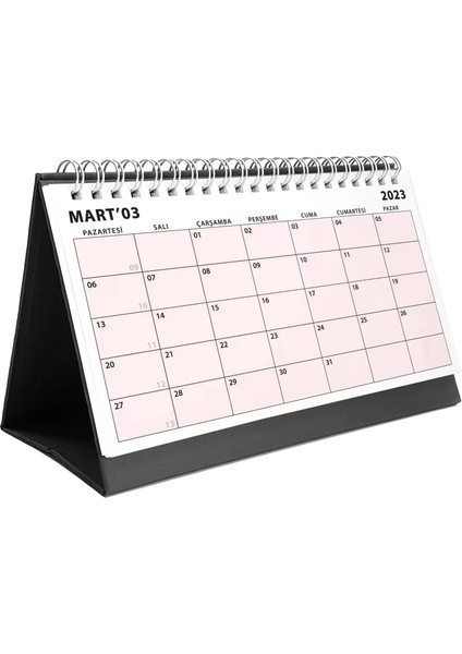 Boho Renk Aylık Planlama Masa Takvimi, 2026 Takvim, Minimalist Fonksiyonel Takvim - Siyah Renk