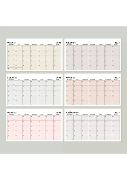 Boho Renk Aylık Planlama Masa Takvimi, 2026 Takvim, Minimalist Fonksiyonel Takvim - Siyah Renk fiyatları