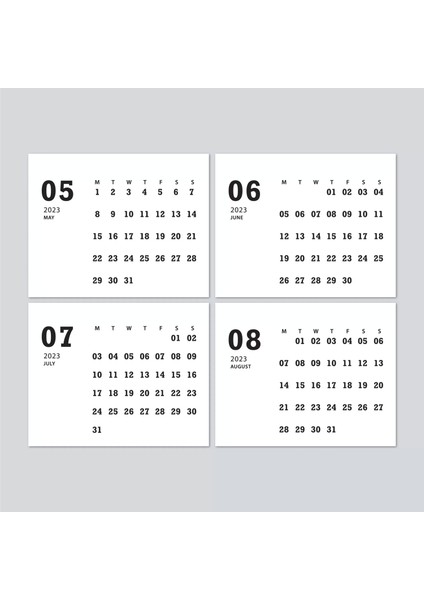 2026 Takvim, Siyah Sert Üçgen Ayak, 2026 Masa Takvimi modelleri