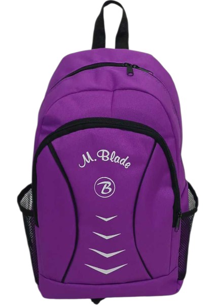 Geniş Hacimli Mor Su Geçrmez Kumaş Sırt Destekli Günlük, ve Ilkokul Ortaokul Lise Okul Sırt Çantası