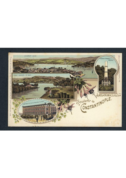 Istanbul Constantinople Osmanlı Dönemi Kartı 1900`LER Litho Max Fruchtermann