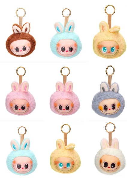 Yumoş Labubu Peluş Anahtarlık Hediyelik Tatlı Karakter Araba Çanta Süsü Maskot Ayıcık Sevimli Figür