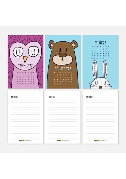 Hayvanlı Takvim Renkli Hayvanlar Alemi 2026 Masa Takvimi Kırmızı fırsatları