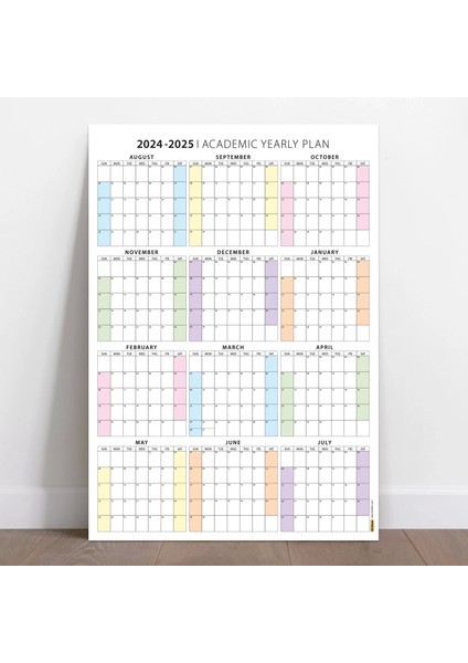 Amerikan Standardı 2025 -2026 Akademik Duvar Takvimi, Ağustos Başlangıçlı, United States Calendar fiyatları