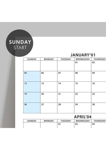Amerikan Standardı 2026 Yıllık Planlayıcı Duvar Takvimi, United States Calendar, Gökkuşağı Renkler modelleri
