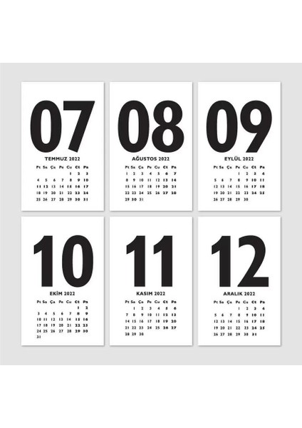Kırmızı 2026 Masa Takvimi Ingilizce Türkçe Sayı Aylar Konsept modelleri