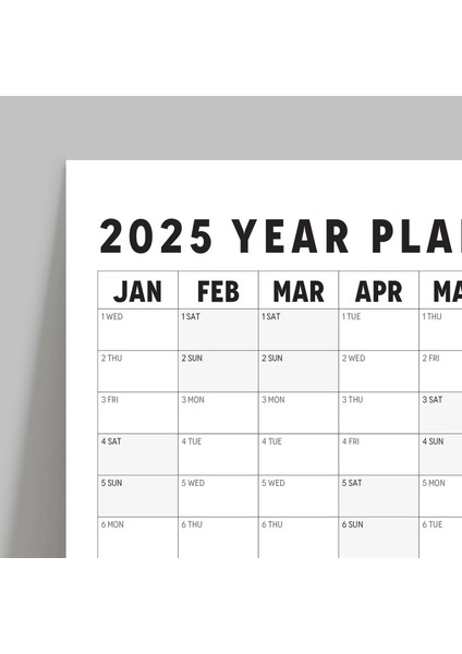 2026 Yıllık Planlayıcı Duvar Takvimi, Aylık Planlayıcı Aile Takvimi, Siyah Beyaz Takvim modelleri
