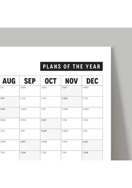 2026 Yıllık Planlayıcı Duvar Takvimi, Aylık Planlayıcı Aile Takvimi, Siyah Beyaz Takvim fırsatları