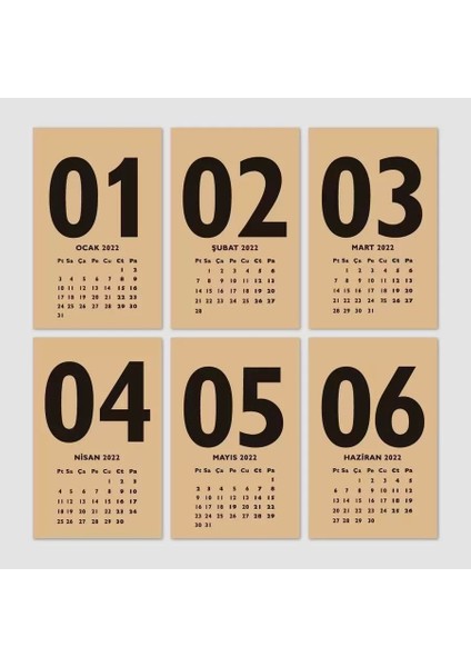 Kırmızı Kraft 2026 Masa Takvimi Ingilizce Türkçe Takvim fiyatları