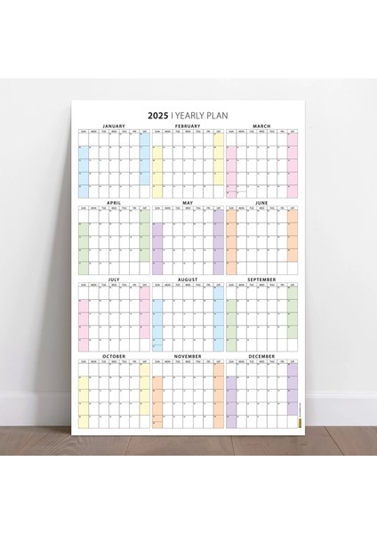 Amerikan Standardı 2026 Yıllık Planlayıcı Duvar Takvimi, United States Calendar fiyatları