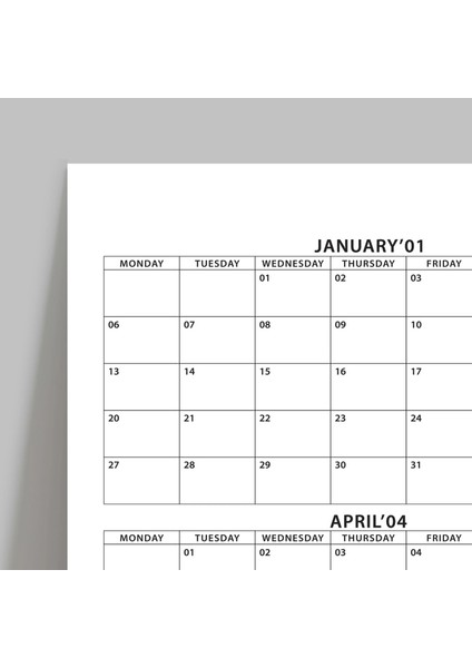 2026 Yıllık Planlayıcı Duvar Takvimi, Pastel Gökkuşağı Renkler modelleri