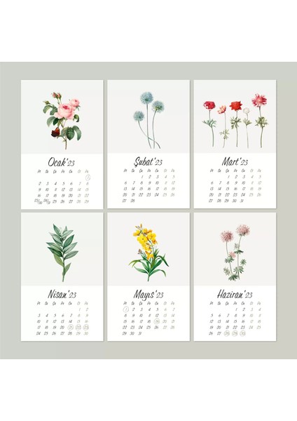 Çiçekli Masa Takvimi, Vintage Çiçekli Takvim, Kırmızı Üçgen Takvim, 2026 Masa Takvimi fiyatları