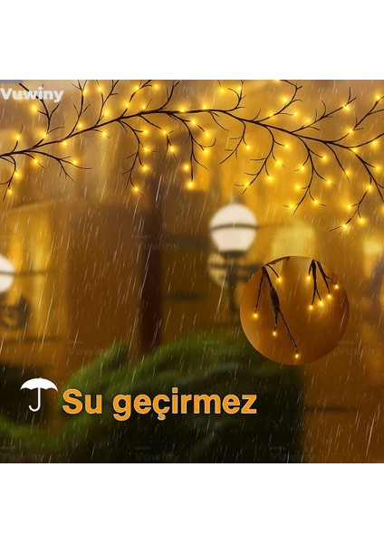 96 LED Söğüt Asma 8 Mod Dekoratif USB LED Lamba