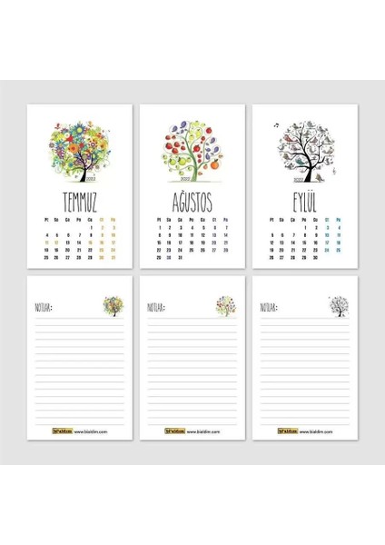 2026 Takvim Dört Mevsim Ağaç 2026 Masa Takvimi Siyah fırsatları