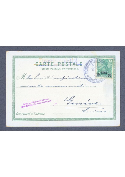 Litho Istanbul Constantinople Osmanlı Dönemi Kartı 1900`LER *nadir fiyatları